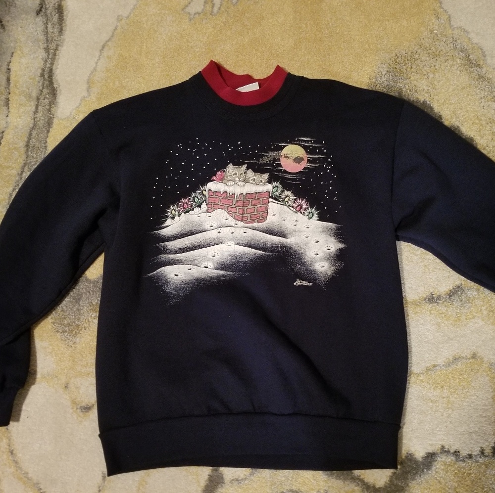 3/$20 Cat Christmas sweater sweatshirt